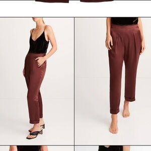 Sleeping With Jacques Lenny Satin Pants in Chocolate